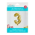 thumbnail image 2 of Gold Foil Party Balloon Number 3, 16" by Way to Celebrate, 2 of 5