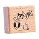 thumbnail image 3 of Sello de madera con forma de gato, tamaño pequeño, de 0,2 pulgadas, para manualidades y envíos por correo. Salud, 3 of 9