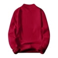 thumbnail image 3 of Men's Mock Neck Sweatshirt Solid Color Pullover Top with Ribbed Trim Relaxed Fit Fall Casual Sweatshirts, 3 of 4