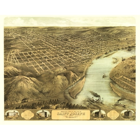

Saint Joseph Missouri - Ruger 1868 - 23.00 x 29.32 - Glossy Satin Paper