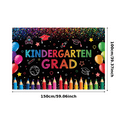 thumbnail image 3 of Colorful Kindergarten Graduation Banner Rainbow Educational Backdrop for Kids School Party Celebration, 3 of 7