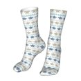 thumbnail image 6 of Bingfone Sea Turtle Prirnt Women's Men's Fun Pattern and Solid Crew Socks-1 Pair Pack-Cool & Classic Novelty Design Gifts, 6 of 7
