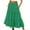 Green, variant on UFOUND Women Summer Boho Elastic Waist Pleated A-Line Flowy Swing Tiered Long Beach Skirt With Pockets Comfy