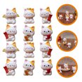 thumbnail image 2 of 12 piezas de figuras de gato en miniatura figuras de gato realista juguetes para gato adorno de paisaje, 2 of 6