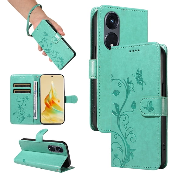 Wallet Case for Oppo A1 Pro 5G, PU Leather Card Slots with Magnetic Closure Shockproof Cover for Oppo A1 Pro 5G