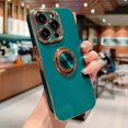 thumbnail image 3 of Luxury Magnetic Plating Silicone Case For iPhone 15 14 13 12 11 Pro Max XS XR 7 8 Plus SE 2020 2022 Full Covers With Ring Holder, 3 of 5
