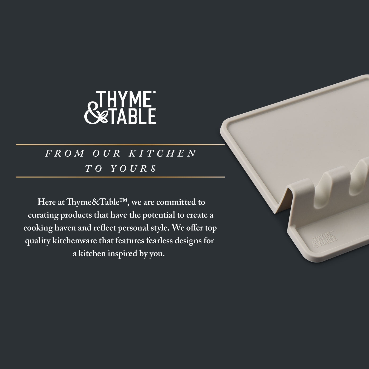 Thyme & Table 4-Slot Silicone Utensil Rest