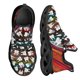 thumbnail image 1 of Zapatos planos con estampado de dientes enrejados de dibujos animados para mujer, zapatillas informales de malla transpirable para mujer, 1 of 6
