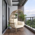 thumbnail image 7 of UbesGoo Egg Chair for Outdoo, Indoor Wicker Egg Chairs with Thick Cushion and Pillow, Patio Chair for All  Weather, 7 of 7