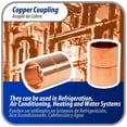 thumbnail image 5 of Appli Parts AP-A012B10 1/2 in Wrot Copper Coupling fitting CxC Sweat connections for refrigeration, air conditioning and plumbing applications ACR and Type L copper pipe (10 x Bag), 5 of 7