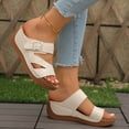 thumbnail image 6 of Mostsola Womens Platform Sandals Comfortable Arch Support Slippers Slip on Orthopedic Wedges Slides, 6 of 8