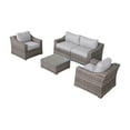 thumbnail image 3 of Living Source International Wicker / Rattan 4 - Person Seating Group in Gray, 3 of 5