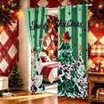 thumbnail image 3 of Erosebridal Western Christmas Blackout Curtains, Cartoon Pine Tree Window Curtains Pack of 2 (38x45 Each), Sage White, 3 of 6