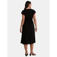 thumbnail image 2 of Time and Tru Women's and Women's Plus Smocked Waist Midi Dress, Sizes XS-4X, 2 of 4