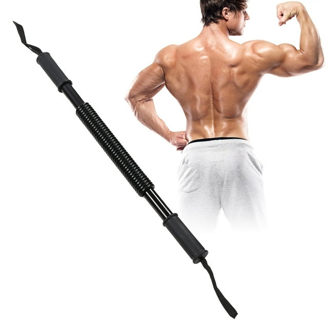 Power Twister Bar, Arm Chest Exerciser For Men Twister Arm Exerciser Black Arm Power Exerciser Spring Forearm Strength Muscle Trainer Chest Expander Gym Equipment