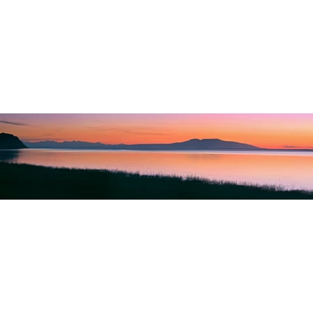 Sunset Over Mount Susitna *Sleeping Lady* Across Knik Arm Southcentral ...