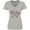 AC-Heather Grey, variant on Inktastic Baby on Board with Arrow Pink Footprints and Hearts Women's V-Neck T-Shirt