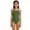 Z1 Dark Green, variant on Piomll Swimsuit for Girls Ruffle Deep V Tummy Truck One Piece Kids Swimwear