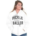thumbnail image 5 of Cute Cool Pickle Baller Sports Fan Zip Up Hoodie Men's Women's Brisco Brands S, 5 of 6