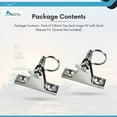 thumbnail image 7 of MARINE CITY 316 Grade Stainless Steel Bimini Top Deck Hinge 90 degree with Quick Release Pin Boat Top Fittings Flat Base Hardware for Boats  Marines  Ships  Kayaks Pack of 2, 7 of 7