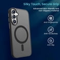 thumbnail image 3 of Entronix Magnetic Case for Galaxy S26, Frosted Matte Back Shock-Absorbent Protective Cover, Black, 3 of 5