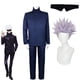 thumbnail image 2 of Disfraz de Cosplay de Jujutsu Kaisen Gojo Satoru, pantalones superiores azules, uniforme escolar, ropa de fiesta de Carnaval de Halloween, 2 of 4