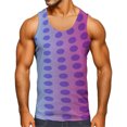 thumbnail image 1 of Aayomet Débardeurs Graphiques en Coton pour Hommes Sans Manches Col Rond Débardeurs Imprimés Blouse Chemises (Violet, S), 1 of 4