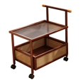 thumbnail image 2 of GROWTH TANK 2 Tier Rolling Cart Small Side Table Multipurpose Sturdy Organizer End Table for 70x40x70cm, 2 of 9