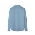 thumbnail image 2 of Men's Stretch Wrinkle Free Dress Shirts Formal Prom Wedding Long Sleeve Button Down Shirts Blue M, 2 of 6