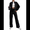 thumbnail image 1 of Conjuntos de Salón para Mujer, Conjunto Deportivo de 2 Piezas, Sudadera, Pantalón Deportivo de Pierna , Conjunto Deportivo A Juego Negro S, 1 of 10