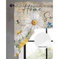 thumbnail image 2 of Daisy Spring Floral Swag Valances for Windows, Small Curtains Drapes, Farmhouse Botanical Bees Elegant Kitchen Window Curtains Over Sink Window Treatment Valance for Bedroom/Bathroom 56"x36", 2 of 5