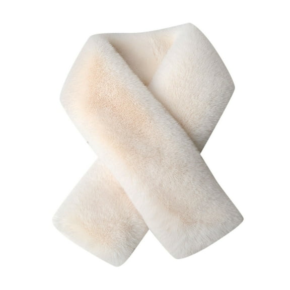 Clearance! Yigetop Winter Scarf for Women Women Simple Plush Scarf Neck Women's Thickening and Lengthening Warm Scarf Scarf for Women Beige One Size