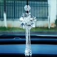 thumbnail image 3 of VERMON Stylish Flower Beads Pendant Car Interior Decor Rearview Mirror Hanging Ornament, 3 of 6