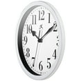 thumbnail image 4 of Infinity Instruments Classic Round Silver Traditional Wall Clock 9.625 Inch, 4 of 7