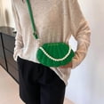 thumbnail image 5 of Bolso de mano de mujer con cadena de perlas, bolso de noche de moda con conchas marinas, bolso de hombro cruzado de moda, bolso bandolera para niñas a juego, rosa fucsia, 5 of 5