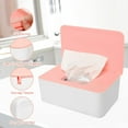 thumbnail image 3 of Rirool Portable Reusable Baby Wipes Holder - Easy Open/Close Container Lid - Pink, 3 of 8
