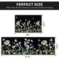thumbnail image 2 of Wildflowers Kitchen Rugs and Mats Non Skid Washable Set of 2, Black Background Kitchen Floor Mats, Botanical Kitchen Runner Rug, Spring Kitchen Decor, 2 of 6