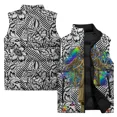 thumbnail image 3 of Chaleco de trabajo con estampado artístico de moda para hombre, ropa informal y cálida para hombre, chaquetas de invierno para hombre, chaleco cómodo y versátil resistente al viento frío, 3 of 5