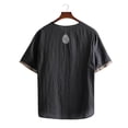 thumbnail image 3 of Men's Linen Blend T Shirt Lightweight, Breathable, Suitable for Summer Casual, Machine Washable, Multiple Colors & Sizes, 3 of 3