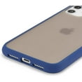 thumbnail image 4 of Compatible with iPhone 11 Case, 6.1-Inch, Matte Translucent PC Back Case with Silicone Bumper Slim Shockproof Protective Phone Case Cover for iPhone 11, Dark Blue, 4 of 10