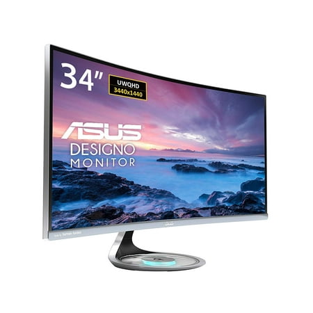 Asus MX34VQ Designo Curved 34” Monitor UQHD 100Hz DP HDMI Eye Care Monitor with Adaptive-Sync,
