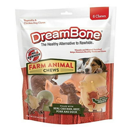 UPC: 0892383003484 | DreamBone Farm Animal Chews No-Rawhide Chews for Dogs 6 Dog Chews