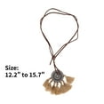 thumbnail image 3 of Ofertas Únicas 1 Pc Collar Bohemio Collar Largo Ajustable de Suéter 12.2" a 15.7" Marrón, 3 of 5