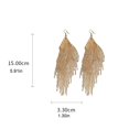 thumbnail image 2 of POINTERTECK V Shape Geometric Tassel Earrings Fashion Personality Jewelry, 2 of 6