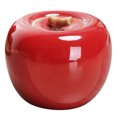 thumbnail image 1 of 1 bote de té de cerámica con imitación de manzana, recipiente hermético para té, contenedor de almacenamiento para restaurante y hogar (rojo), 1 of 5