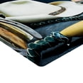 thumbnail image 2 of Ambesonne Western Fitted Sheet, Horseshoe Hat Antique, Queen Size, Blue Brown and Beige, 2 of 3