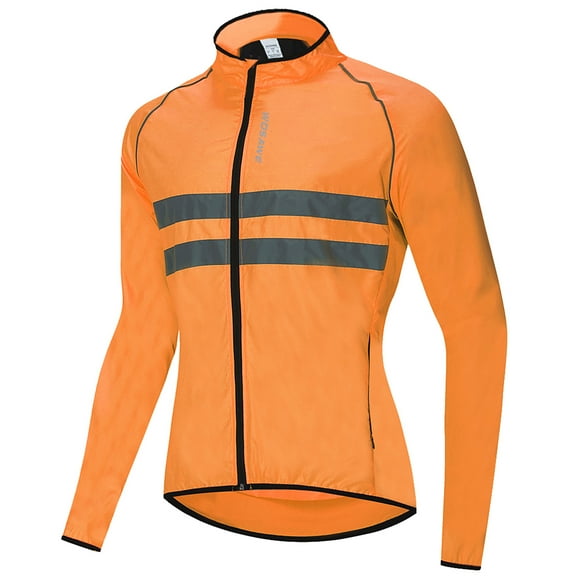 Reflective Long Sleeve Bicycle Jersey Wind Coat Jacket Water-resistant Windproof