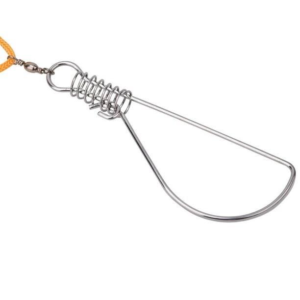 Qiilu Stainless Steel Heavy Duty Fishing Catch Stringer With 5 Lock Snaps Nylon Ropes Float,fishing Stringer,fishing Rope