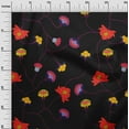 thumbnail image 3 of oneOone Polyester Spandex Black Fabric Leaves & Clover Sewing Fabric By The Yard Printed Diy Clothing Sewing Supplies 56 Inch Wide, 3 of 6