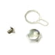 thumbnail image 3 of Carrete Baitcasting, placa de bloqueo, tuerca de manivela, piezas de repuesto, accesorios de aparejos, reparación DIY, mango de aleación de aluminio, Plata a la izquierda, 3 of 8
